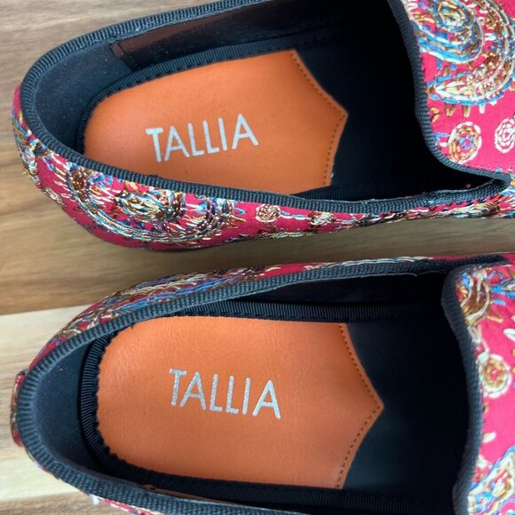 Tallia Orange Mens Quinzio Avant Garde Baroque Luxe Core Loafer 7.5M Red Multi - Picture 6 of 13